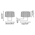 Lampe murale en aluminium E27 gris MISSERY