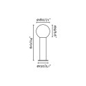 Lampe de sol en aluminium E27 gris PUCEUL