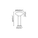 Lampe de sol en aluminium E27 gris MEYLAN