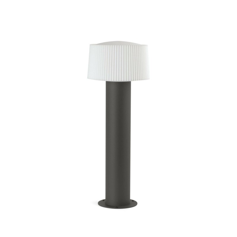Lampe de sol en aluminium E27 gris MANTHES