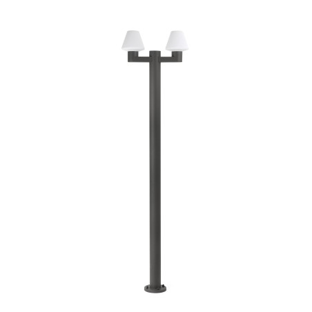 Lampe de sol en aluminium E27 gris BEAUZAC