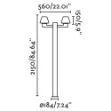 Lampe de sol en aluminium E27 gris BEAUZAC