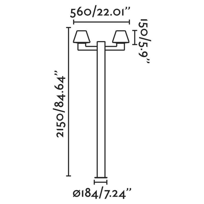 Lampe de sol en aluminium E27 gris BEAUZAC