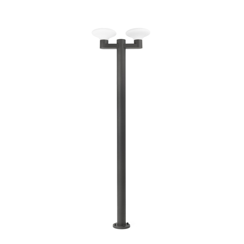 Lampe de sol en aluminium E27 gris LOISON