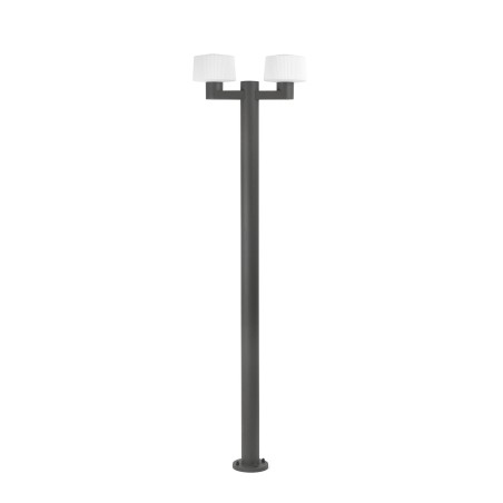 Lampe de sol en aluminium E27 gris BOURGY