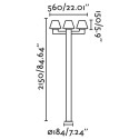 Lampe de sol en aluminium E27 gris WISQUES