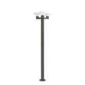 Lampe de sol en aluminium E27 gris PAIRIS