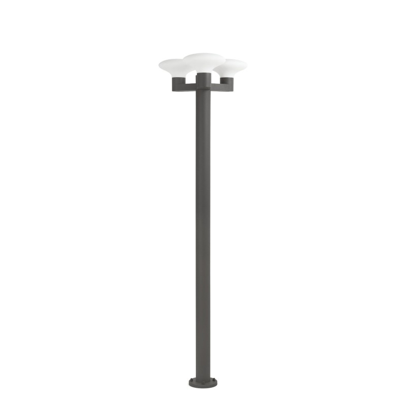 Lampe de sol en aluminium E27 gris PAIRIS