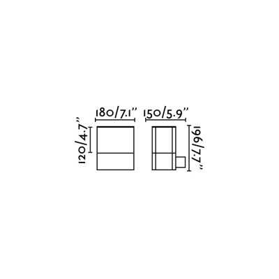 Lampe murale en aluminium E27 gris VEILLY