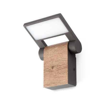 Lampe murale en aluminium à LED intégrée gris UMPEAU