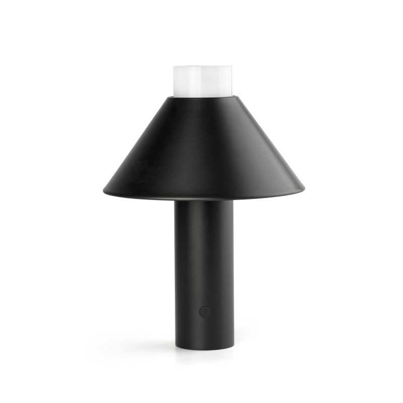 Lampe de table en aluminium à LED intégrée noir OURDON