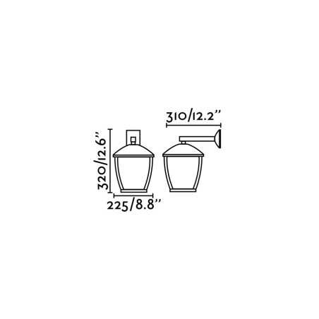 Lampe murale en aluminium E27 gris LE LUOT