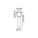 Lampe de sol en aluminium E27 gris NEGRON