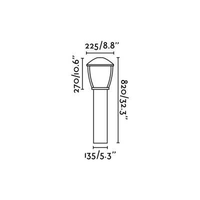 Lampe de sol en aluminium E27 gris NEGRON