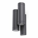 Lampe murale en aluminium à LED intégrée gris AVERTON