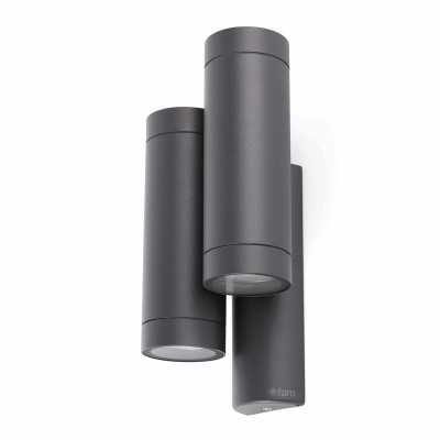 Lampe murale en aluminium à LED intégrée gris AVERTON