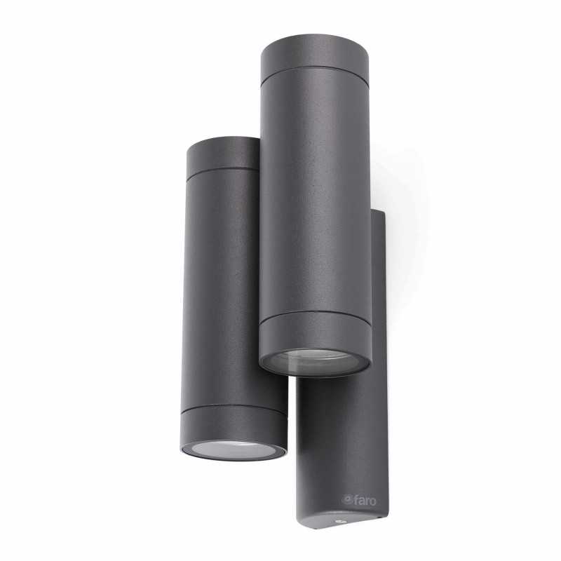Lampe murale en aluminium à LED intégrée gris AVERTON