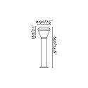 Lampe murale en aluminium à LED intégrée gris FOSSOY