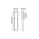 Lampe murale en aluminium à LED intégrée gris ARSANS