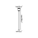Lampe murale en acier E27 noir NABIRAT