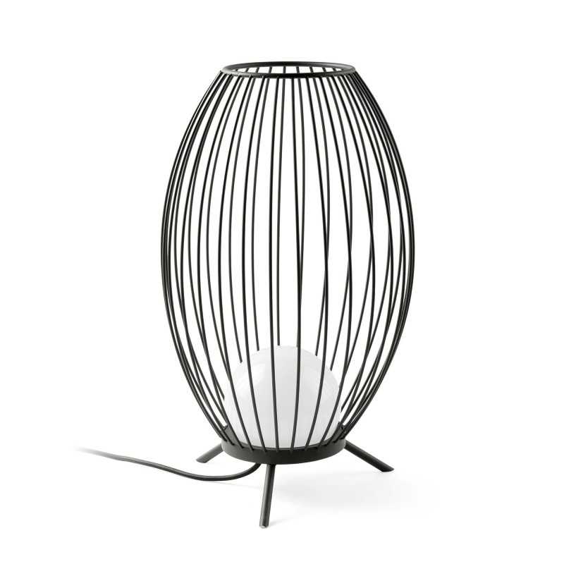 Lampe de sol en aluminium à LED intégrée noir PARNAY