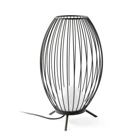 Lampe de sol en aluminium à LED intégrée noir PARNAY