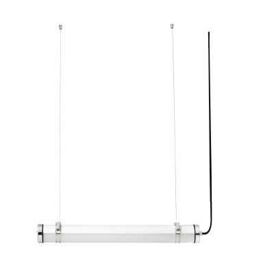 Lampe de plafond en acier à LED intégré chromé brillant ELANGE