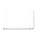 Lampe de plafond en acier à LED intégré chromé brillant ARGANCY