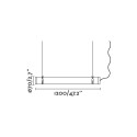 Lampe de plafond en acier à LED intégré chromé brillant ARGANCY
