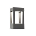 Lampe de mure en aluminium avec LED intégrée en gris, BOLOGNE