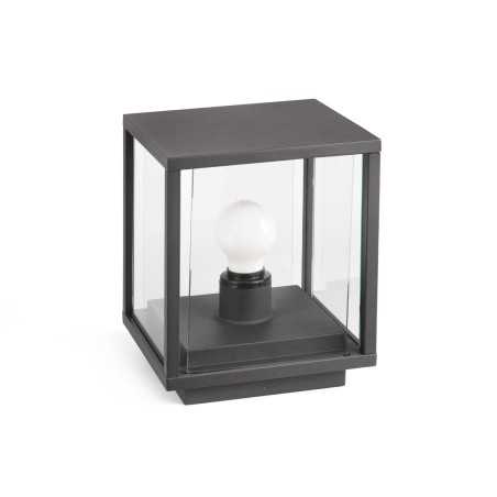 Lampe de mure en aluminium avec douille E27 en gris, BISLEE