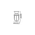 Lampe de mure en laiton avec douille E27 en laiton, CONAND