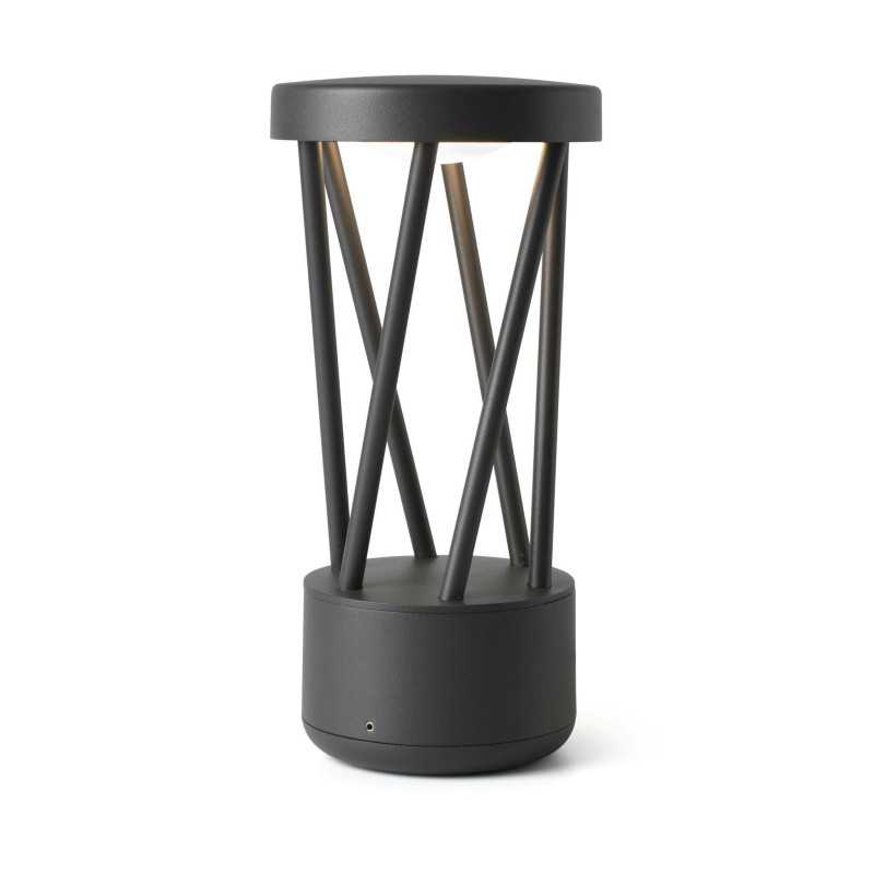 Lampe de mure en aluminium avec LED intégrée en gris, MOURIES