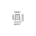 Lampe de mur en aluminium E27 gris BRANNE