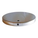 Base de lampe chromée de 140 mm de diamètre décalée.