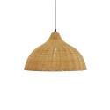 VIBUS suspension simple osier E27 LED colorée