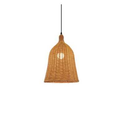VIGUE suspension simple osier E27 LED colorée