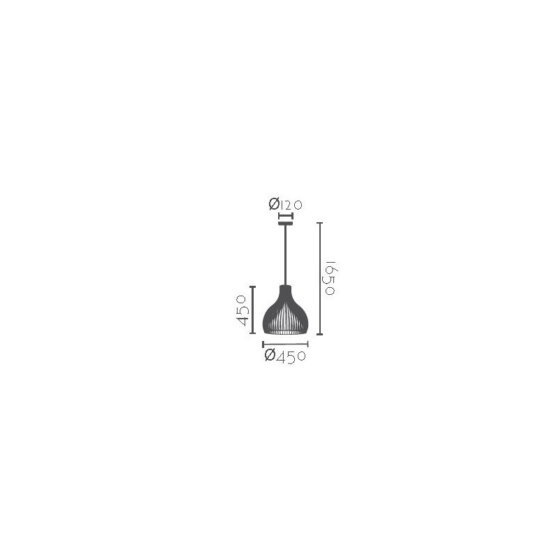 NUITS suspension LED E27 simple en bois