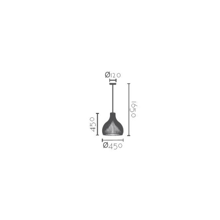 NUITS suspension LED E27 simple en bois
