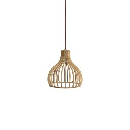 Suspension simple OSFOND en bois E27 LED couleur bois
