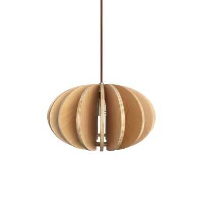 CRUIX suspension simple en bois E27 LED couleur bois