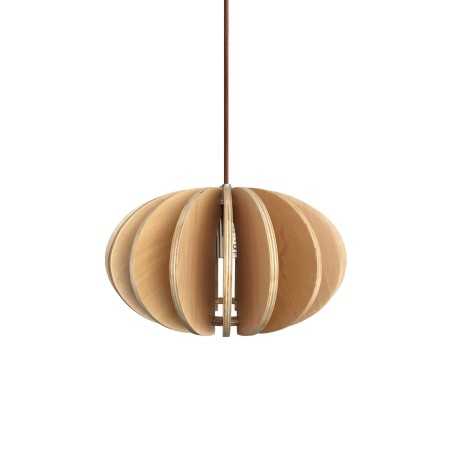 CRUIX suspension simple en bois E27 LED couleur bois