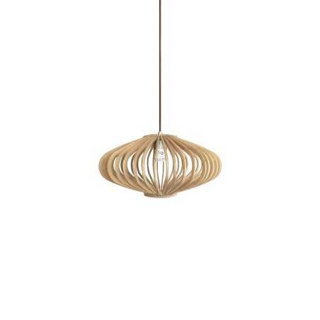 Suspension simple CASINO bois E27 LED couleur bois