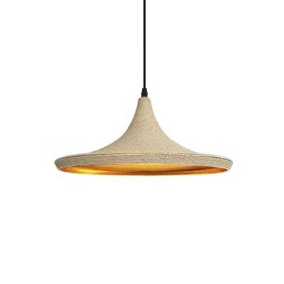 Suspension simple GRUGE chanvre E27 LED couleur bois