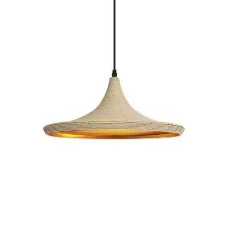 Suspension simple GRUGE chanvre E27 LED couleur bois