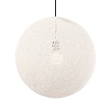 Suspension textile simple BIANE E27 LED couleur blanc brut