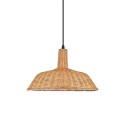 ORVAUX suspension simple osier E27 LED couleur bois