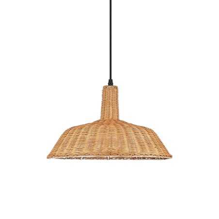 ORVAUX suspension simple osier E27 LED couleur bois