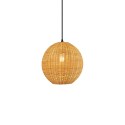 DUNGY suspension simple osier E27 LED couleur bois