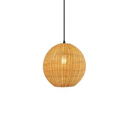 DUNGY suspension simple osier E27 LED couleur bois